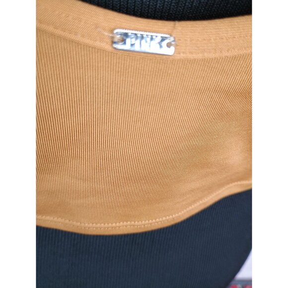 VICTORIA'S SECRET PINK Mustard Yellow  Active Crop Top XL - Picture 7 of 9